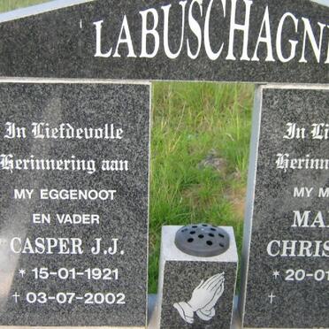 LABUSCHAGNE Casper J.J.. 1921-2002 &amp; Marta Christina 1935-