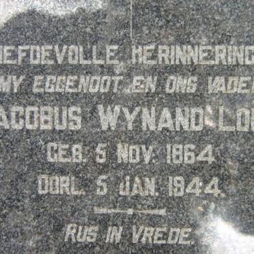 LOUW Jacobus Wynand 1864-1944