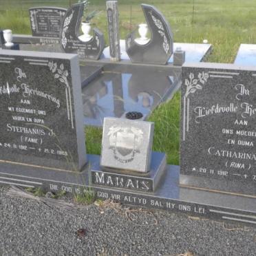 MARAIS Stephanus J. 1912-1989 &amp; Catharina M. 1912-1999