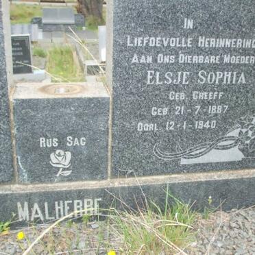 MALHERBE Elsje Sophia nee GREEFF 1887-1940
