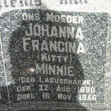MINNIE Johanna Francina nee LABUSCHAGNE 1890-1956