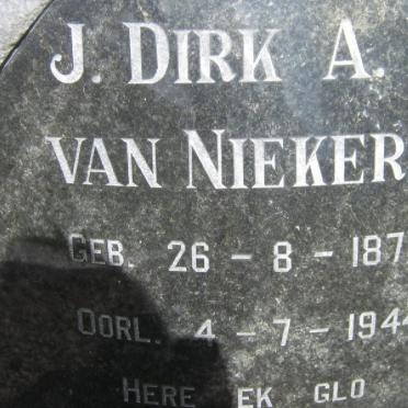 NIEKERK J. Dirk A.F., van 1873-1944