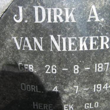 NIEKERK J. Dirk A.F., van 1873-1944