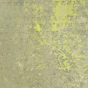 NIEKERK Jan Alec, van 1905-1925