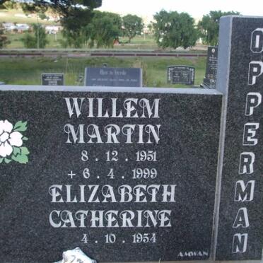 OPPERMAN Willem Martin 1951-1999 &amp; Elizabeth Catherine 1954-