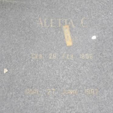 PRINSLOO Aletta C. 1896-1982