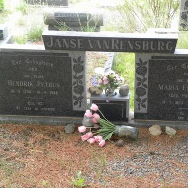 RENSBURG Hendrik Petrus, Janse van 1898-1968 &amp; Maria Elizabeth PRINSLOO 1907-1973