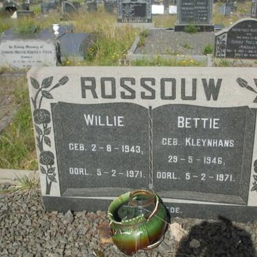 ROSSOUW Willie 1943-1971 &amp; Bettie KLEYNHANS 1946-1971