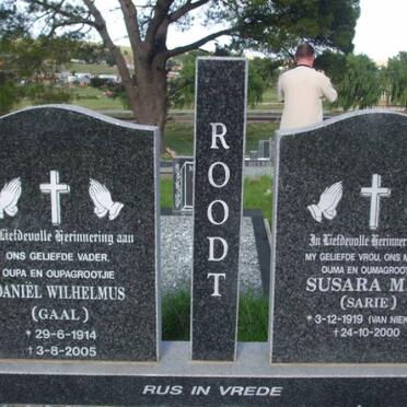 ROODT Daniël Wilhelmus 1914-2005 &amp; Susara M.M. VAN NIEKERK 1919-2000