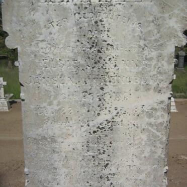 RENSBURG Elsie Johanna, Janse van nee GREYLING 1874-19??