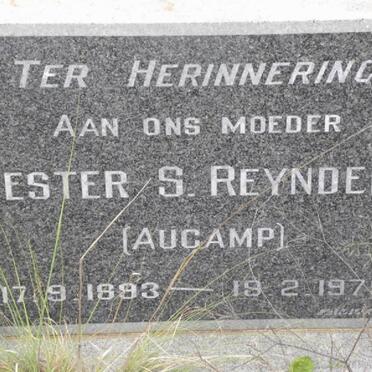 REYNDERS Hester S. nee AUCAMP 1893-1979