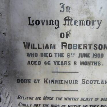 ROBERTSON William -1900