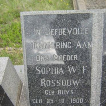 ROSSOUW Sophia W.F. nee BUYS 1900-1971