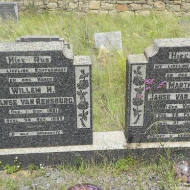 RENSBURG Willem H., Janse van 1881-1953 &amp; Martha J. VICTOR 1884-1948