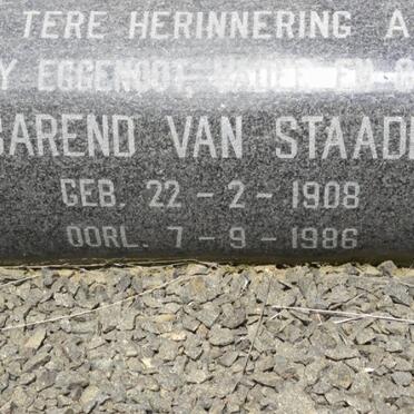 STAADEN Barend, van 1908-1986