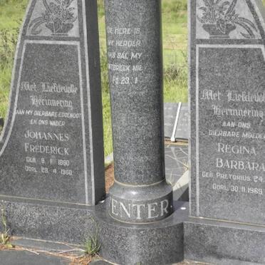 VENTER Johannes Frederick 1890-1960 &amp; Regina Barbara PRETORIUS 1899-1969