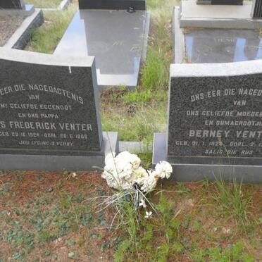 VENTER Frans Frederick 1924-1968 &amp; Berney 1928-2004