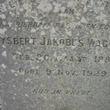 WAGENAAR Gysbert Jakobus 1886-1929