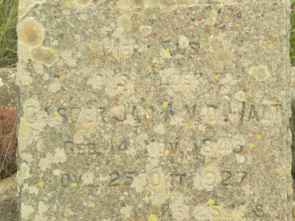 WALT Casper Jan A., v.d. 1843-1927