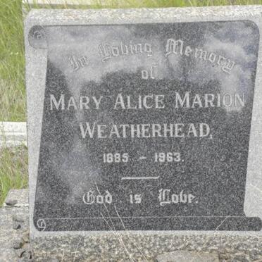 WEATHERHEAD Mary Alice Marion 1885-1963