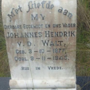WALT Johannes Hendrik, v.d. 1877-1945