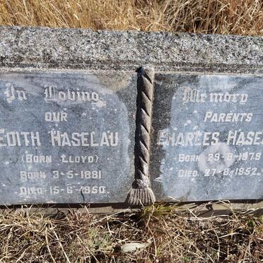 HASELAU Charles 1879-1952 &amp; Edith LLOYD 1881-1950