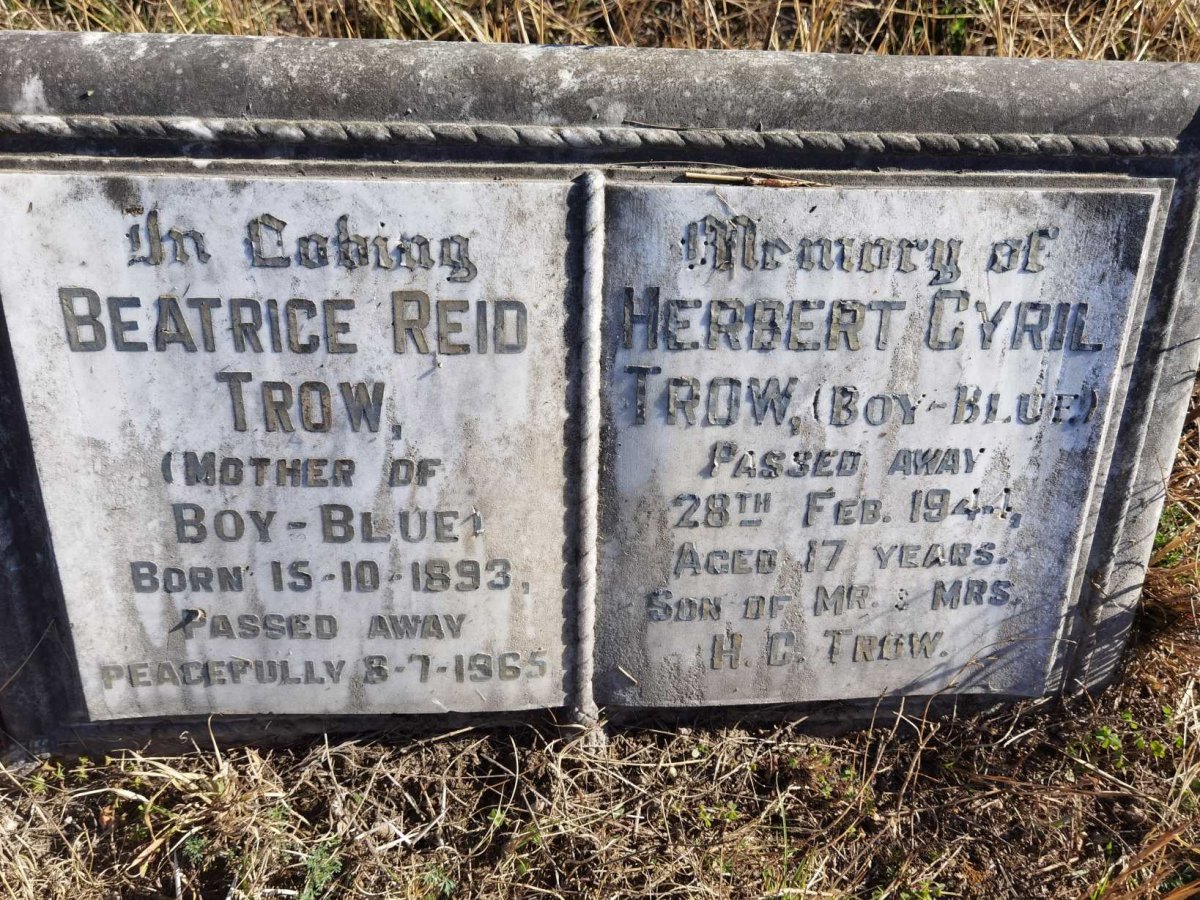 TROW Beatrice Reid 1893-1965 :: TROW Herbert Cyril -1944