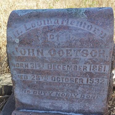 GOETSCH John 1861-1932