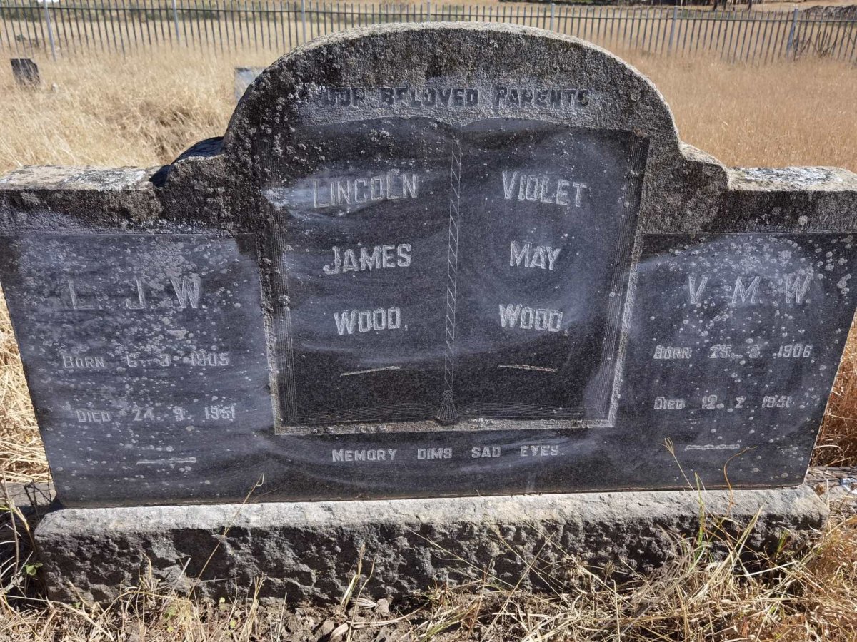 WOOD Lincoln James 1905-1951 & Violet May 1906-1951