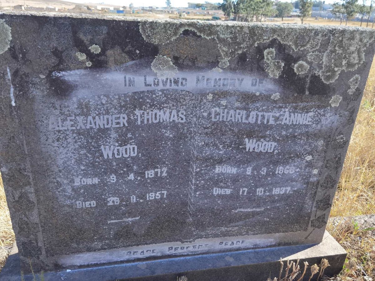 WOOD Alexander Thomas 1872-1957 & Charlotte Annie 1868-1937