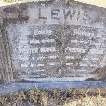 LEWIS Fredrick Jinkins 1860-1943 &amp; Hester Maria 1867-1939