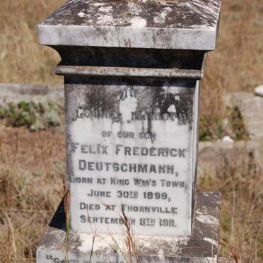 DEUTSCHMANN Felix Frederick 1899-1911