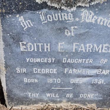FARMER Edith E. 1870-1951