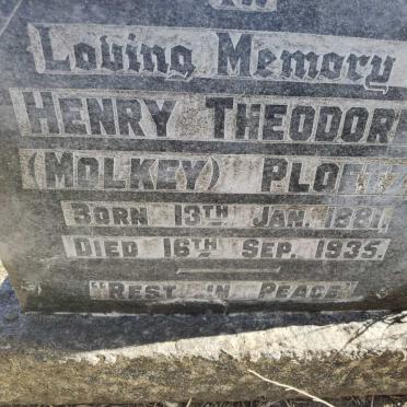 PLOETZ Henry Theodore 1881-1935