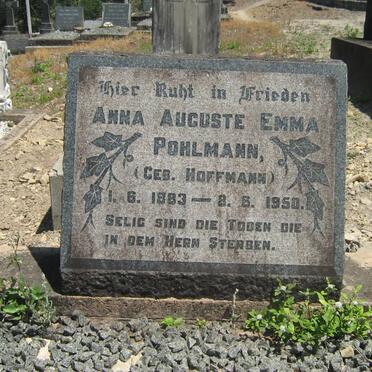 POHLMANN Anna Auguste Emma nee HOFFMANN 1883-1950