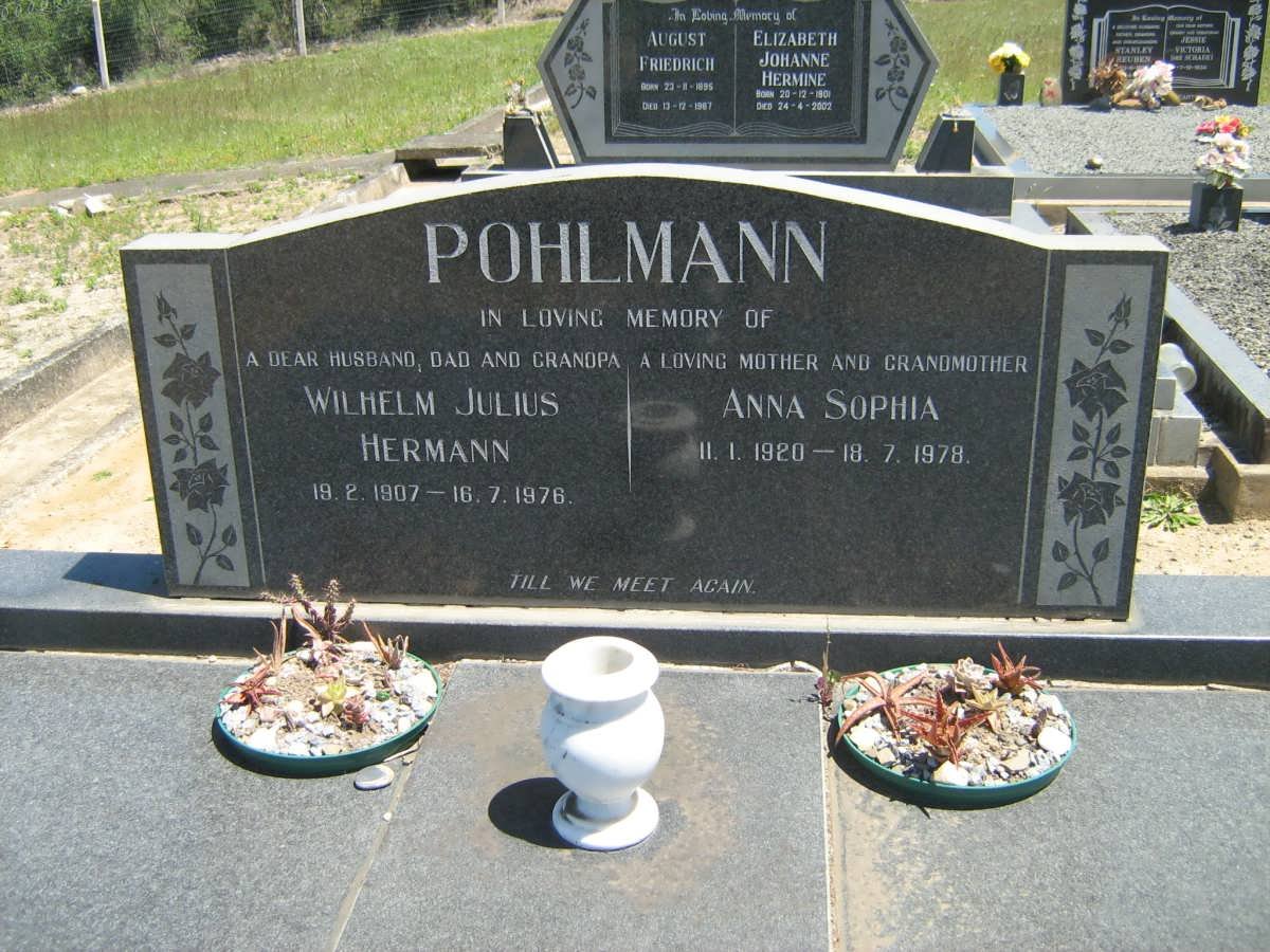 POHLMANN Wilhelm Julius Hermann 1907-1976 & Anna Sophia 1920-1978