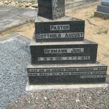 JOHL  Gotthold August Hermann 1881-1975