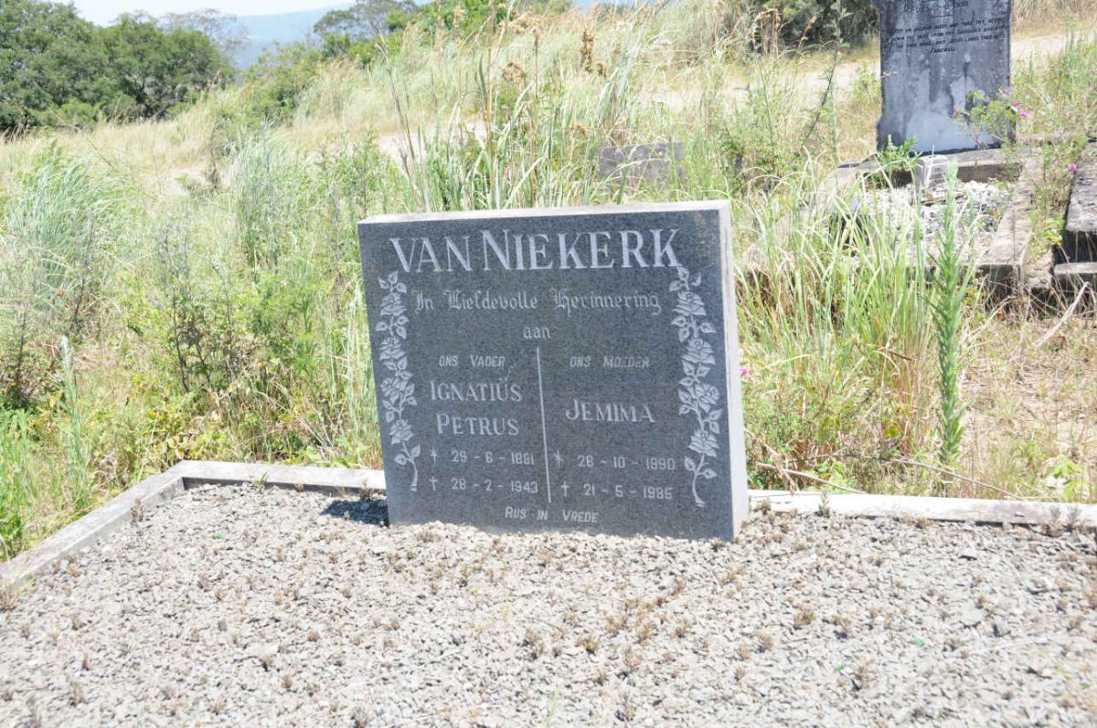 NIEKERK Ignatius Petrus, van 1881-1943 & Jemima 1890-1985