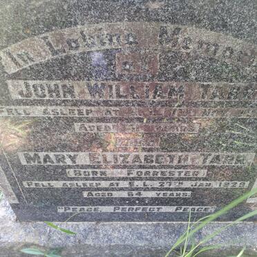 TARR John William -1902 &amp; Mary Elizabeth FORRESTER -1929