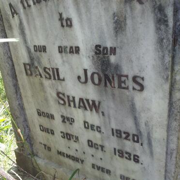 SHAW Basil Jones 1920-1936