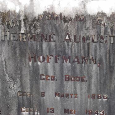 HOFFMANN Hermine Augusta born BODE 1886-1943