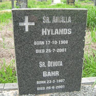 HYLANDS Angilla 1908-2001 :: BAHR Devota 1907-2001