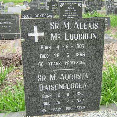 McLOUGHLIN Alexis 1907-1986 :: DAISENBERGER Augusta 1897-1987