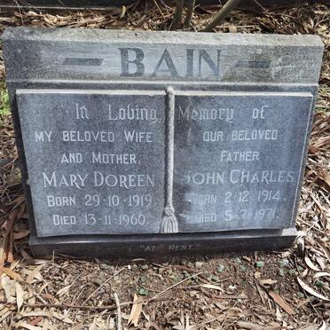 BAIN John Charles 1914-1971 & Mary Doreen 1919-1960