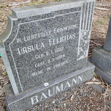 BAUMANN Ursula Felicitas 1932-1984