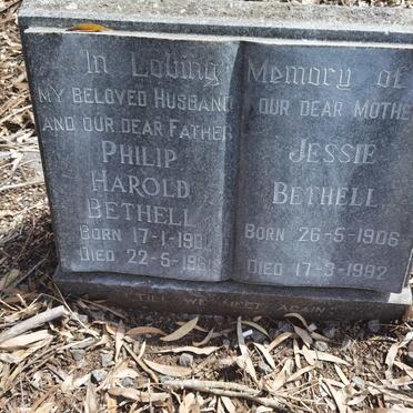 BETHELL Philip Harold 1904-1961 & Jessie 1906-1992