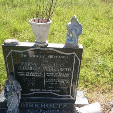 BIRKHOLTZ Jean Elizabeth 1928-2003 :: BIRKHOLTZ Myrna Elizabeth 1954-1954