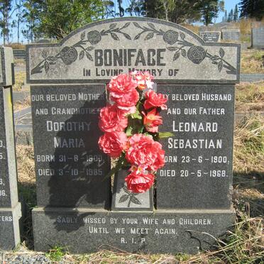 BONIFACE Leonard Sebastian 1900-1968 &amp; Dorothy Maria 1900-1985