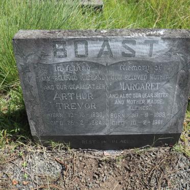 BOAST Arthur Trevor 1890-1964 &amp; Margaret 1889-1981