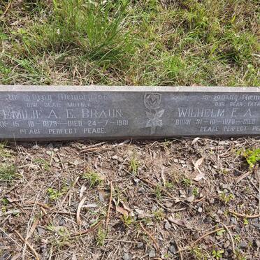 BRAUN Wilhelm F.A. 1878-1965 & Emilie A.E. 1879-1961